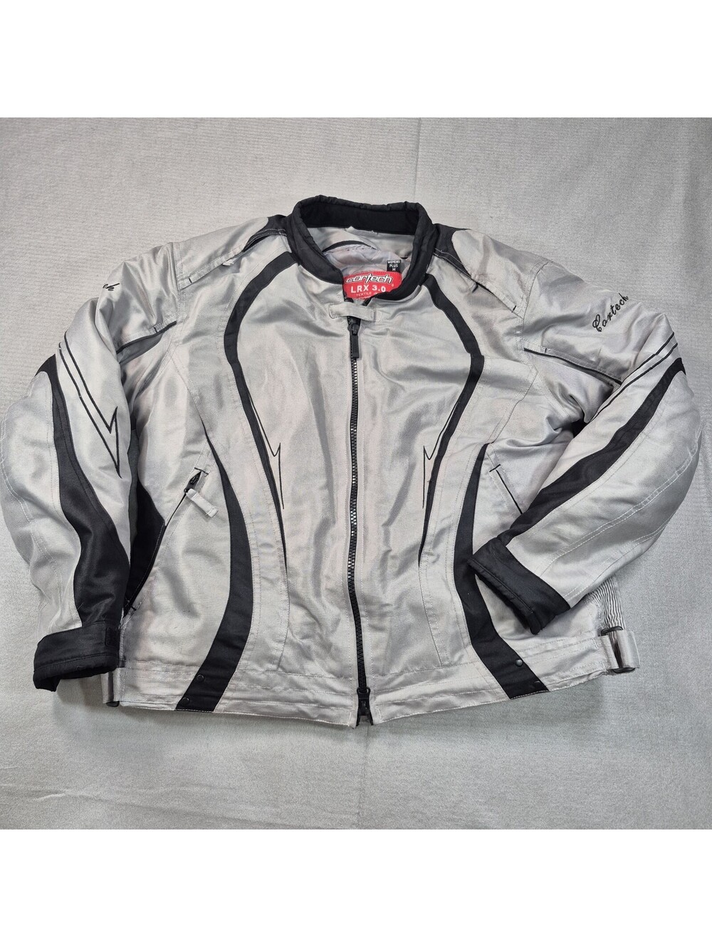 CORTECH LRX 3 Jacket Womens Med Gray Full Zip Motorcycle Removable Liner Armour